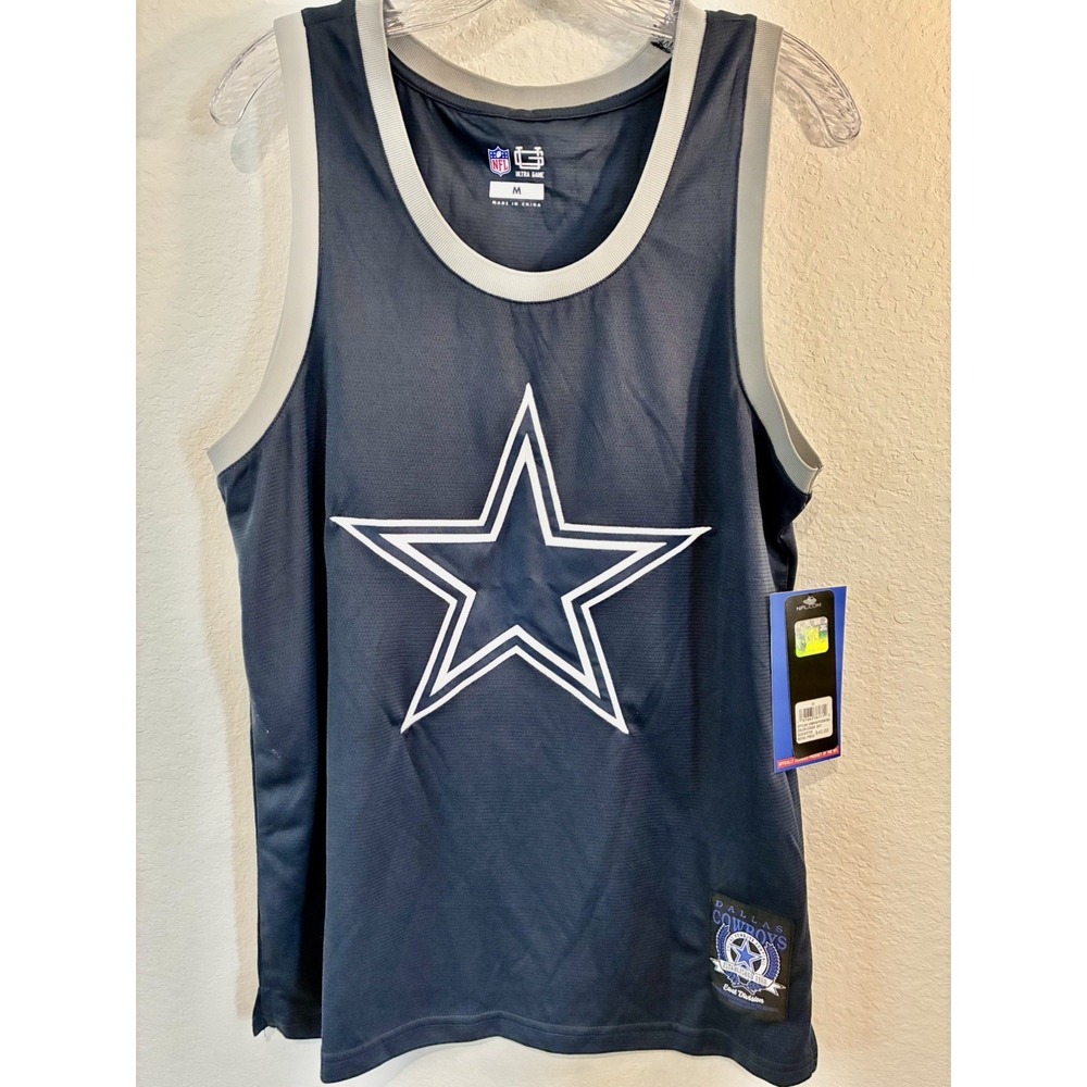 Ultra Game DALLAS COWBOYS Jersey Mens Extra Large Blue Basketball Medium. NWT